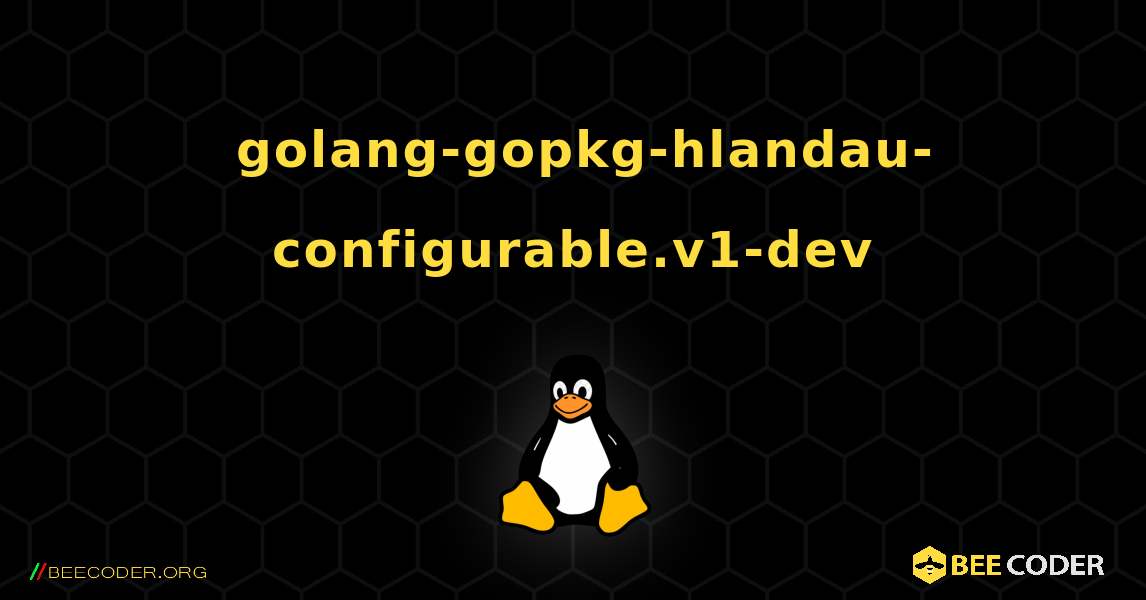 如何安装 golang-gopkg-hlandau-configurable.v1-dev . Linux