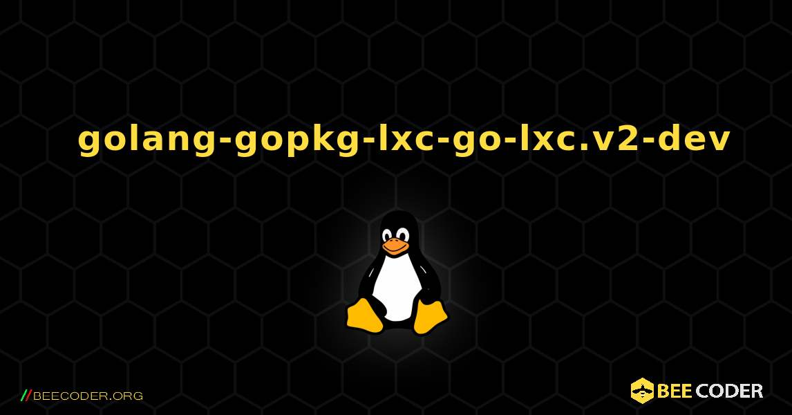 如何安装 golang-gopkg-lxc-go-lxc.v2-dev . Linux