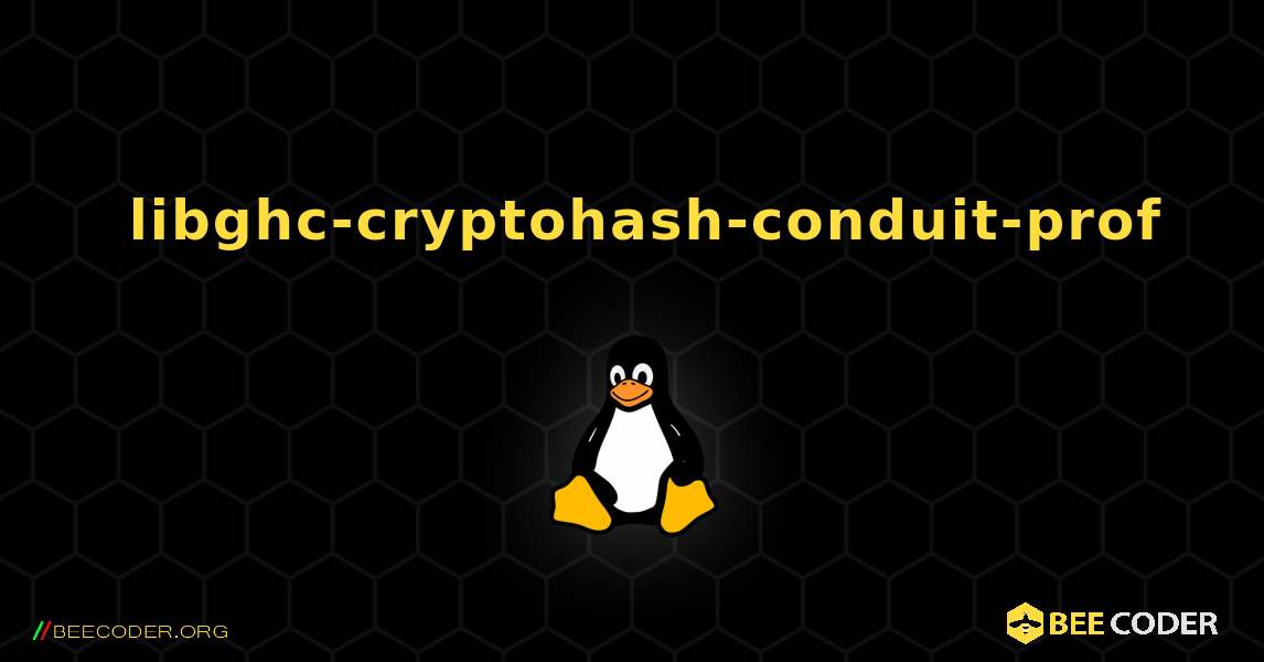 如何安装 libghc-cryptohash-conduit-prof . Linux