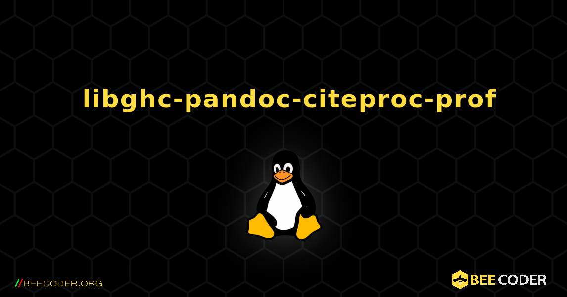 如何安装 libghc-pandoc-citeproc-prof . Linux